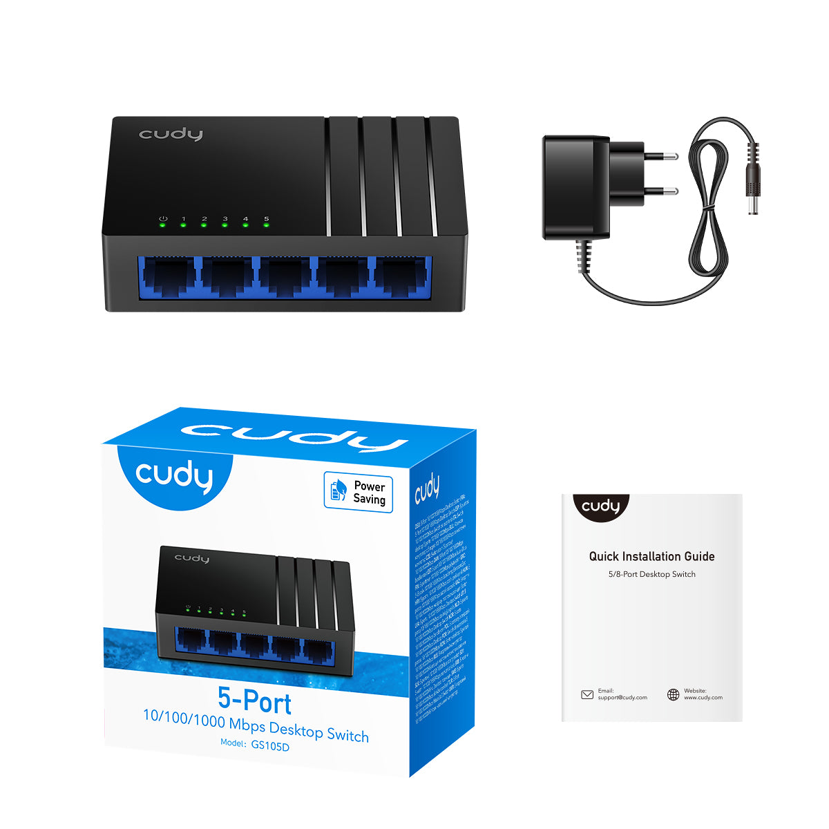 SWITCH CUDY 5P GIGABIT MINIDESKTOP  