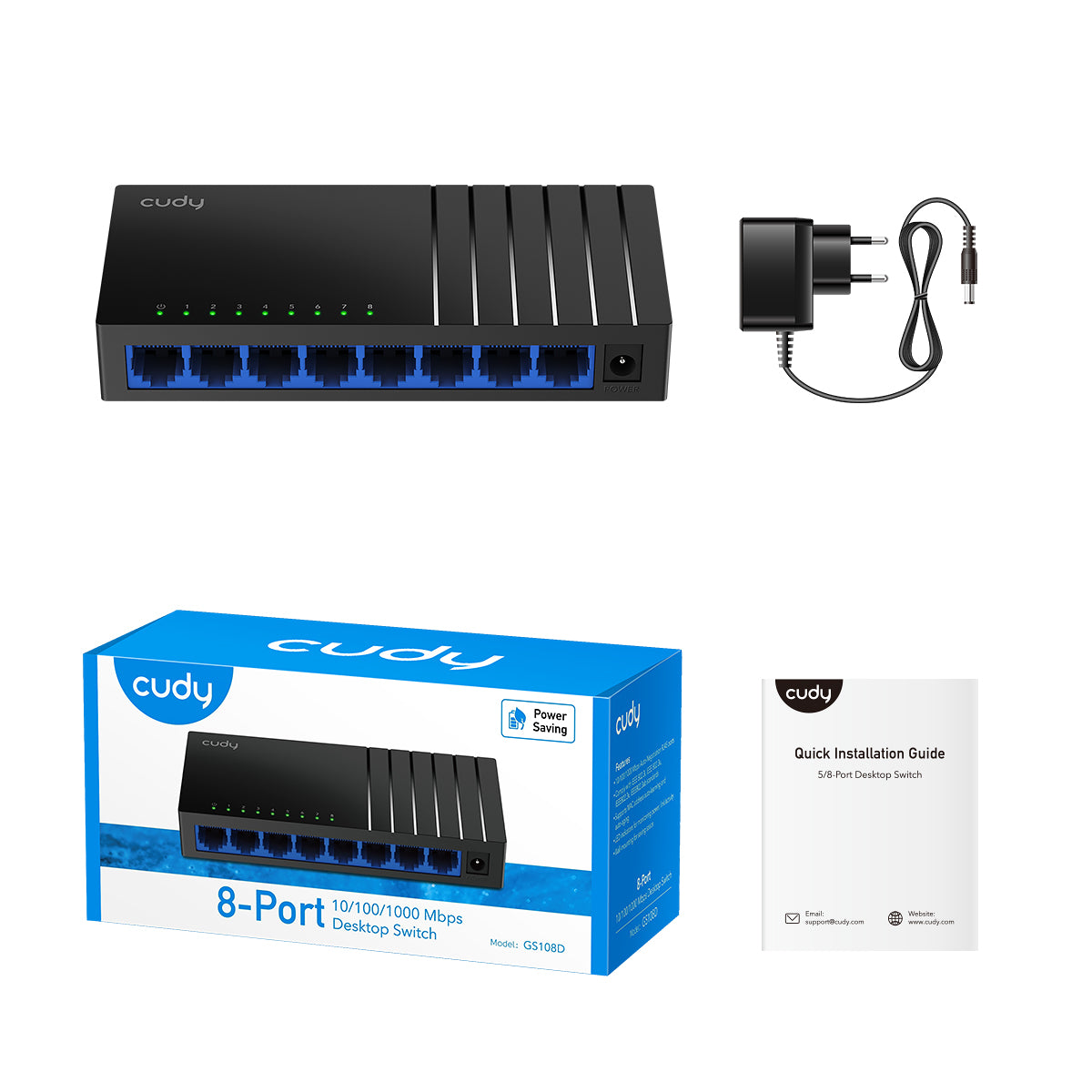 SWITCH CUDY 8P GIGABIT MINIDESKTOP  